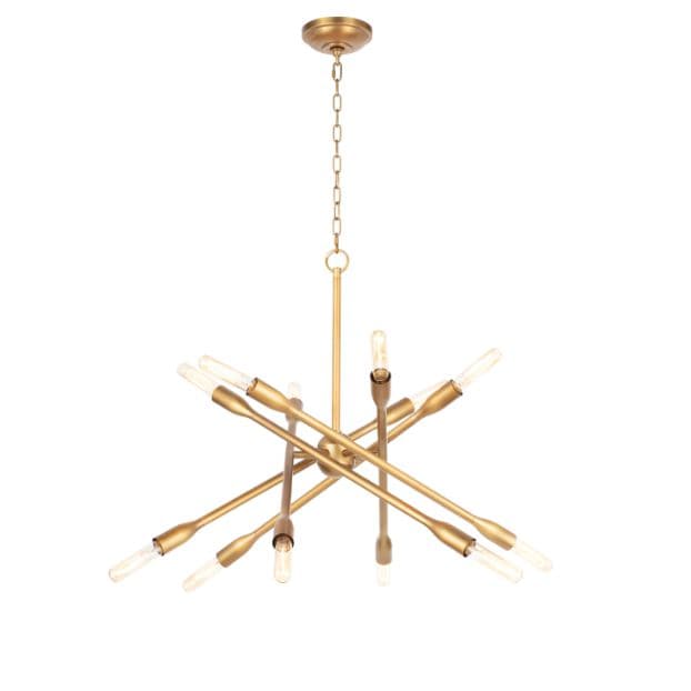 Cobra Small Natural Brass Chandelier