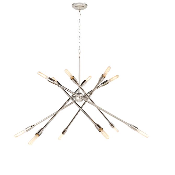 Cobra Large Polished Nickel Chandelier