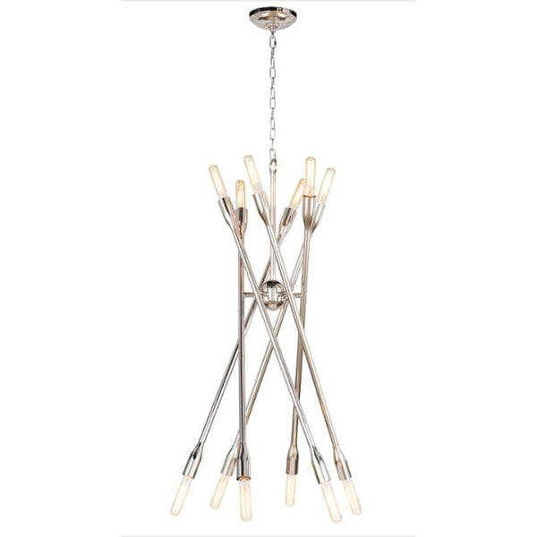 Cobra Large Polished Nickel Chandelier