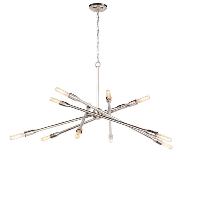 Cobra Large Polished Nickel Chandelier