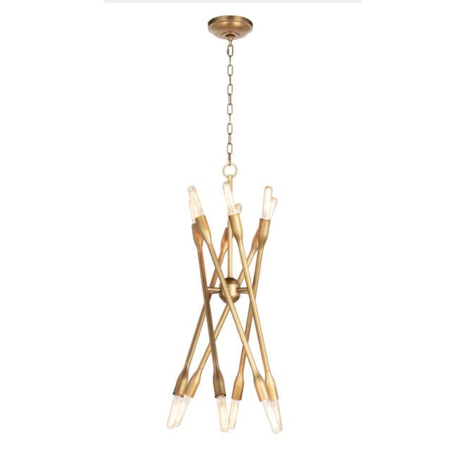 Cobra Large Natural Brass Chandelier