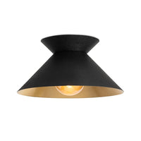 Viggo Flush Mount Black and Gold