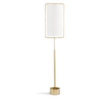 Geo Rectangle Floor Lamp Natural Brass