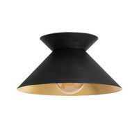 Viggo Flush Mount Black and Gold