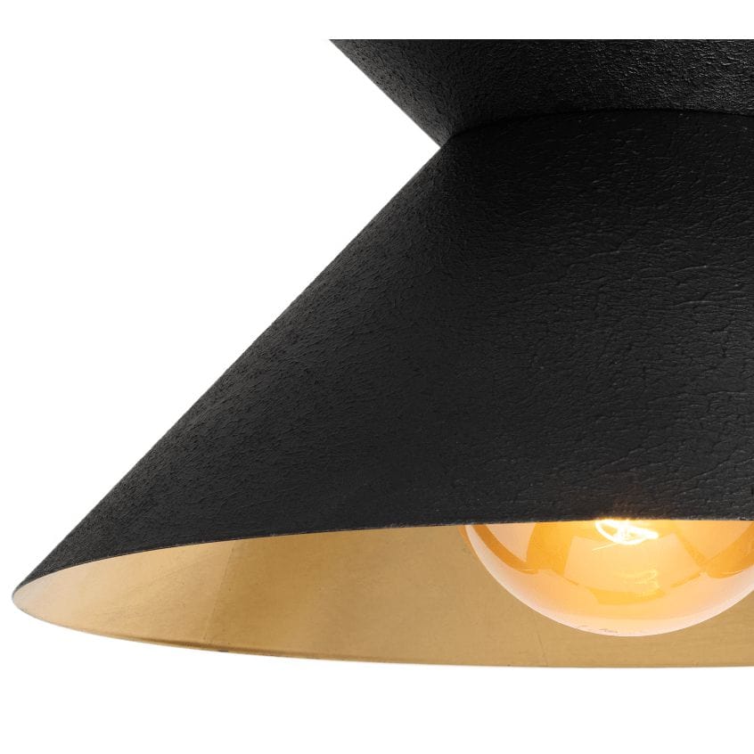 Viggo Flush Mount Black and Gold