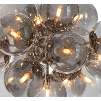 Shine Chandelier Polished Nickel with Smoke Glass