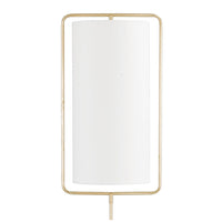 Geo Rectangle Floor Lamp Natural Brass