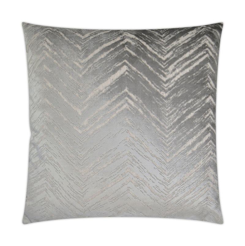 Zermatt Silver Throw Pillow