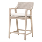 Lucille White Woven Outdoor Counter Stool