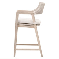 Lucille White Woven Outdoor Counter Stool