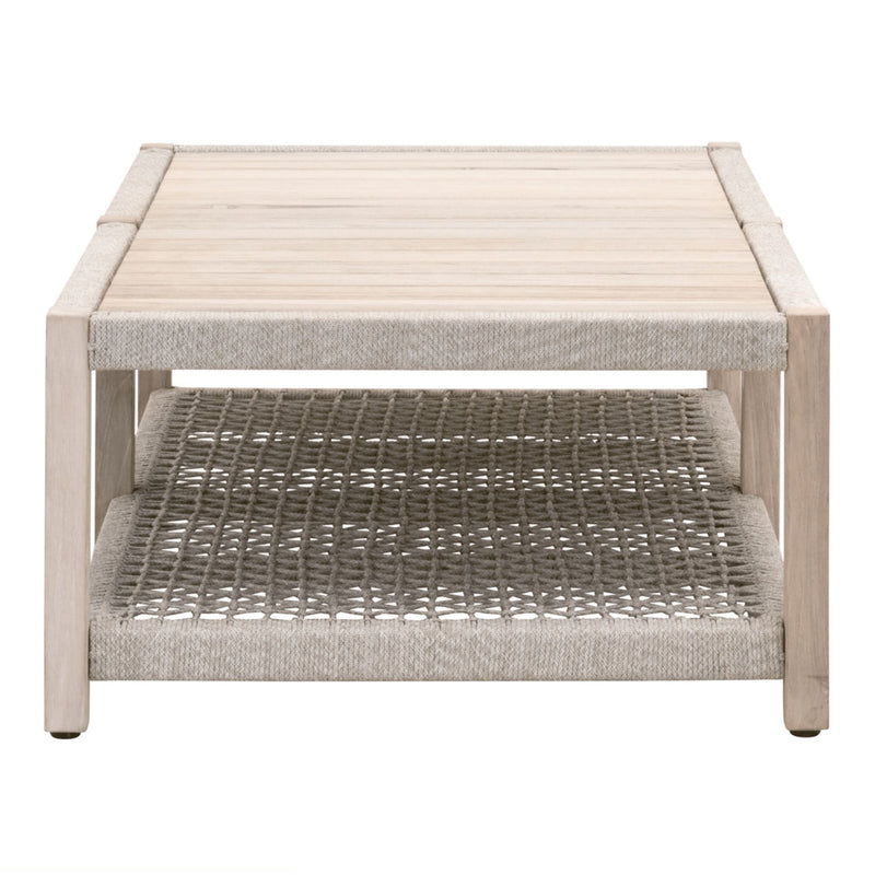 Wendy Rectangle Gray Teak Outdoor Coffee Table