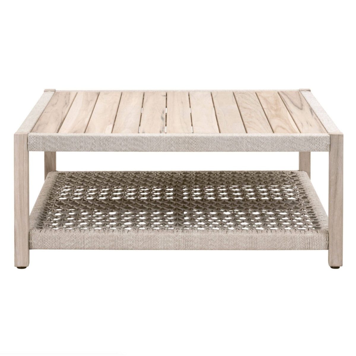 Wendy Gray Teak Square Outdoor Coffee Table