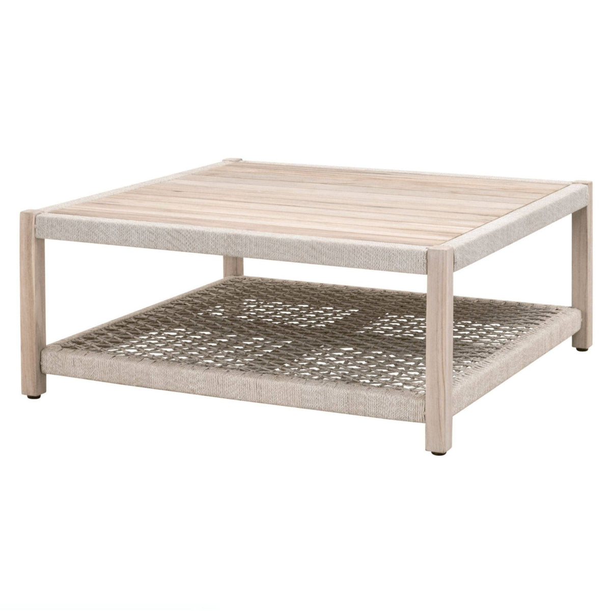 Wendy Gray Teak Square Outdoor Coffee Table