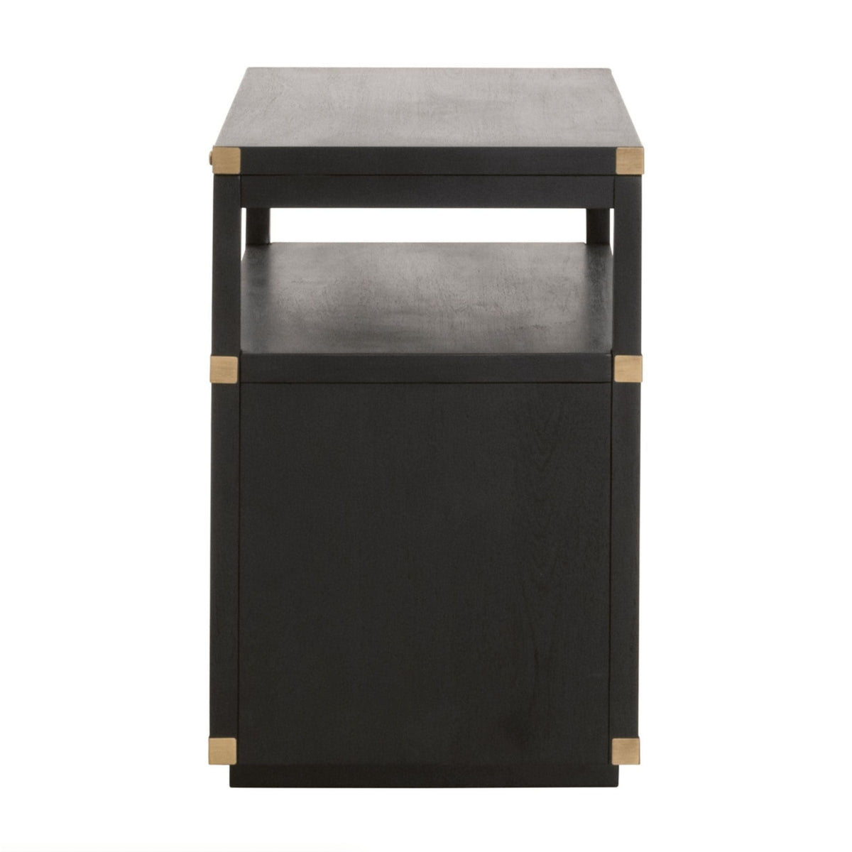 Braxton Black 2-Drawer Nightstand