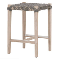 Cassie Gray Rope Outdoor Backless Counter Stool