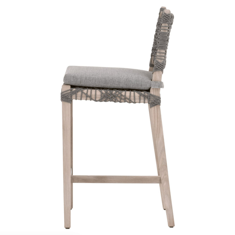 Cassie Gray Rope Outdoor Counter Stool
