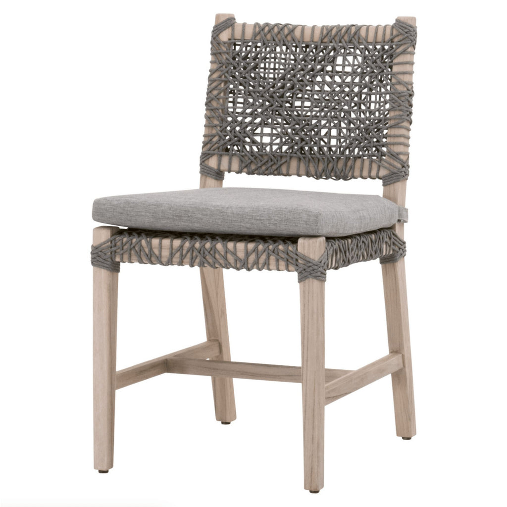 Cassie Gray Rope Outdoor Dining Chair, Set of 2