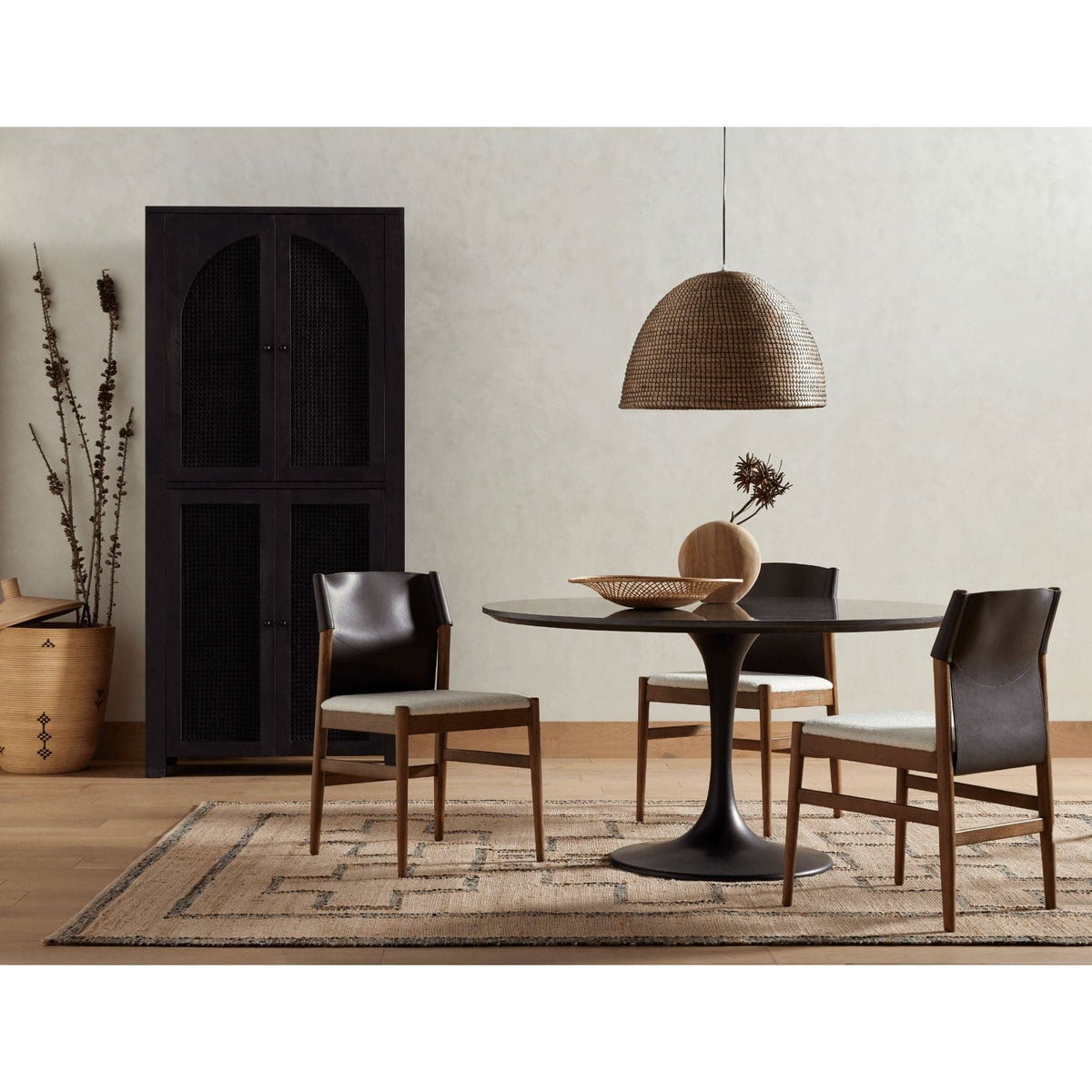 Landry Espresso Sling Armless Dining Chair