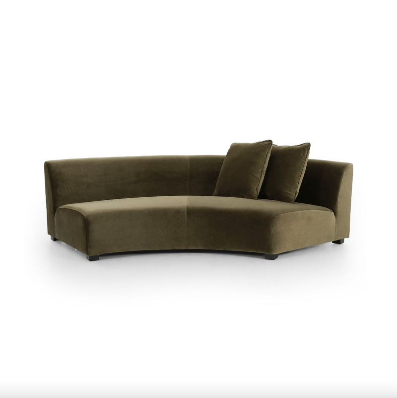 Lendry Olive Curved Sectional