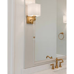 Crystal Tail Sconce Natural Brass