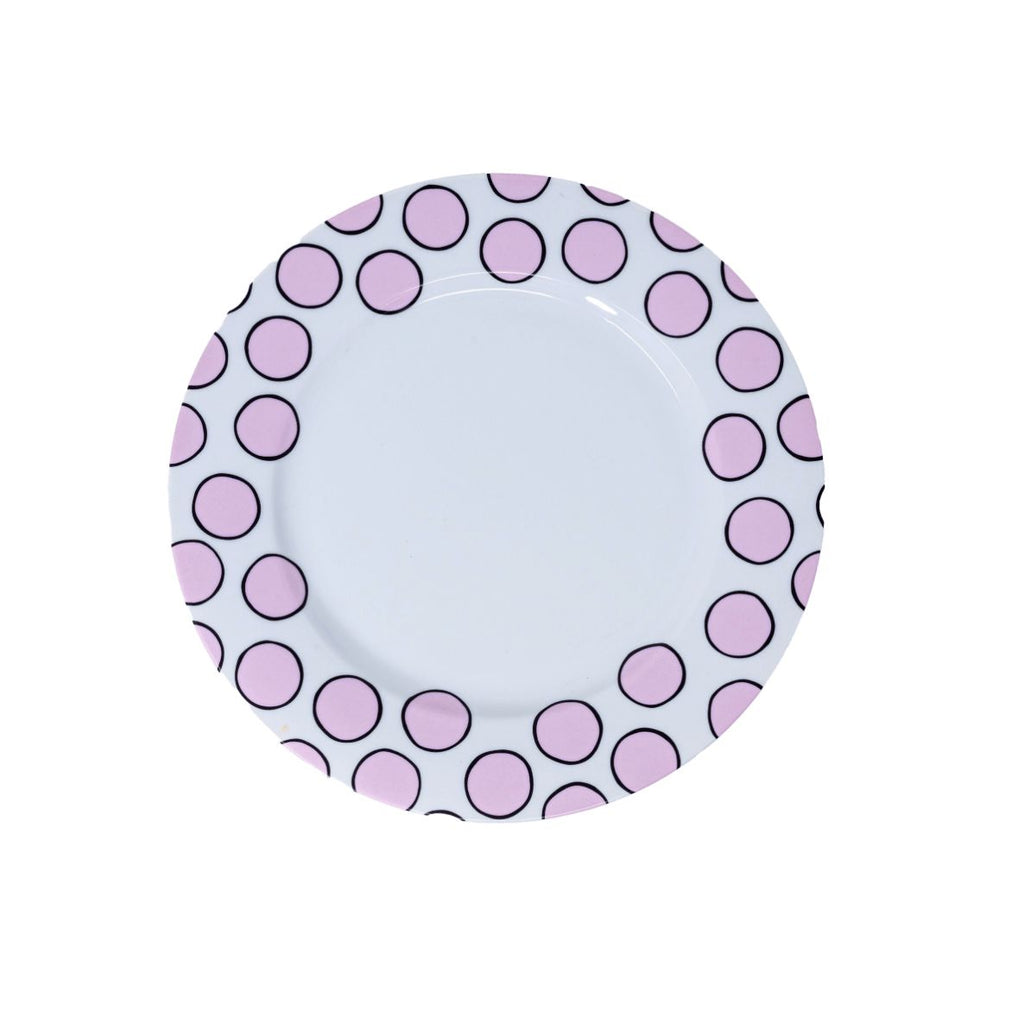 Dots Pink Dinner Plate