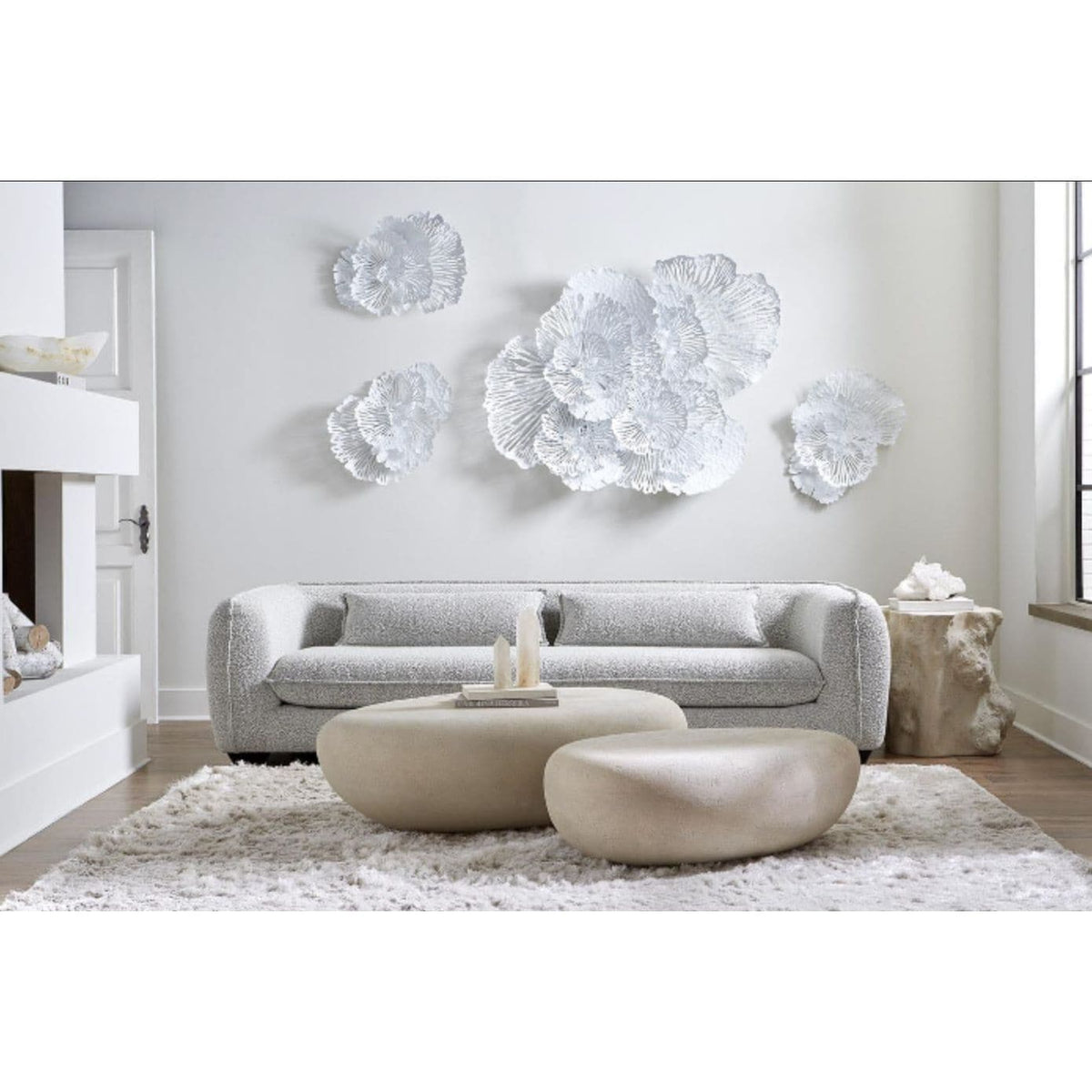 White Flower Wall Art, Small