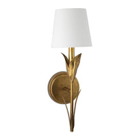 River Reed Sconce Single Antique Gold Leaf