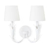 River Reed Sconce Double White