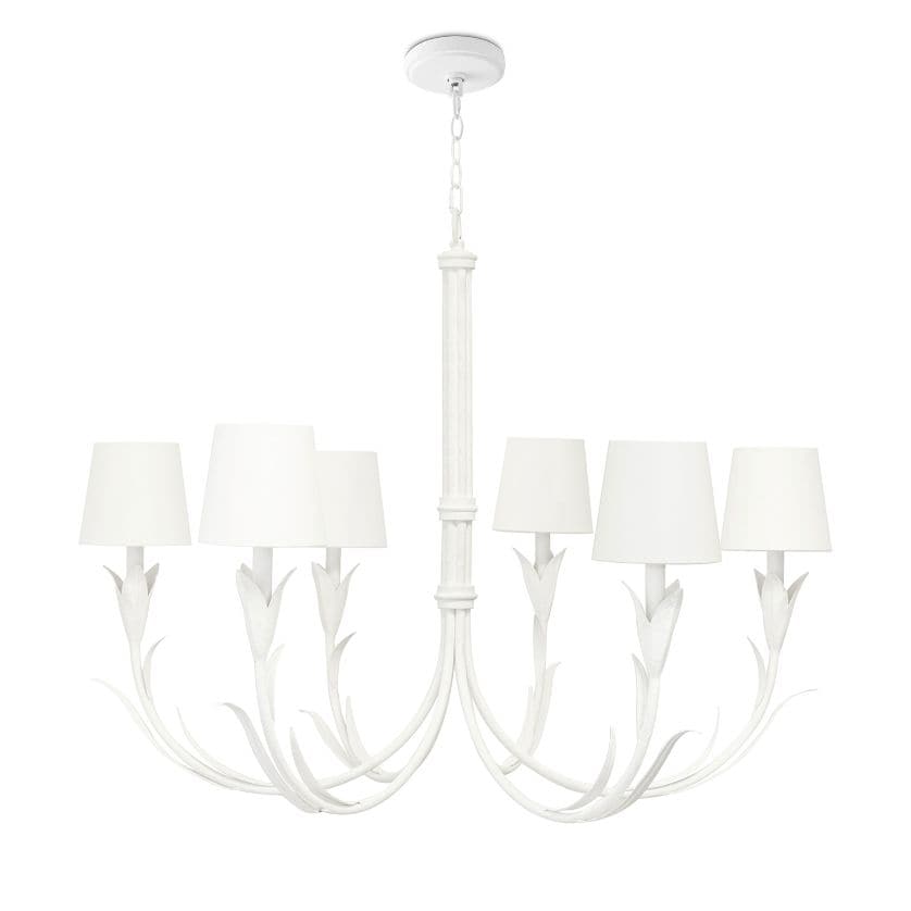 River Reed White Chandelier