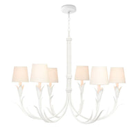 River Reed White Chandelier