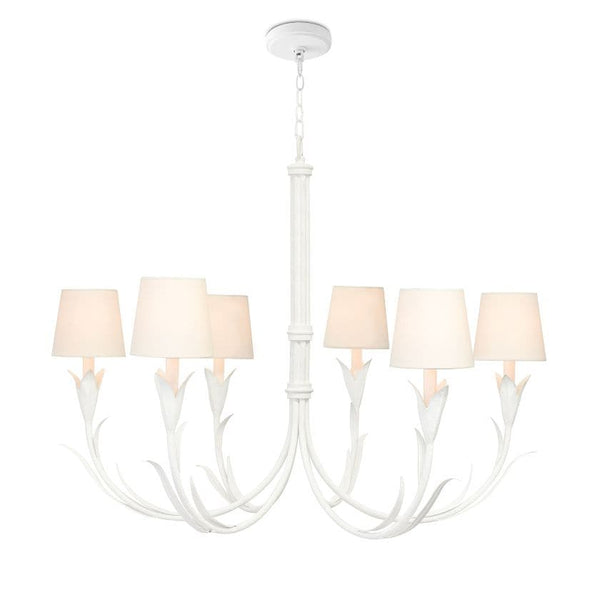 River Reed White Chandelier