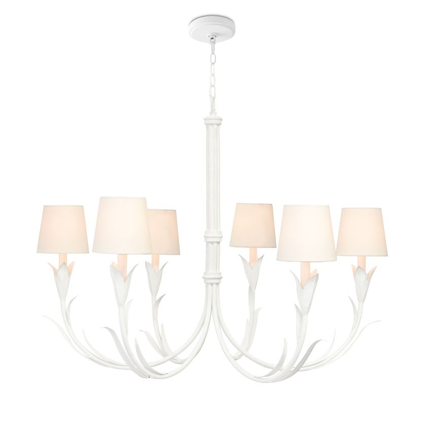 River Reed White Chandelier