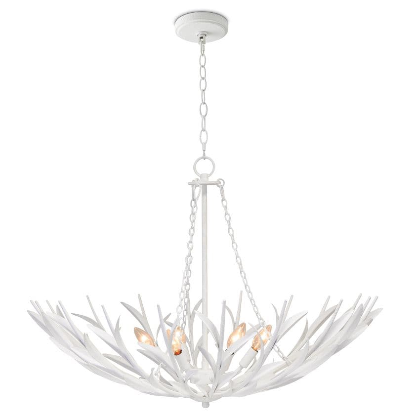 River Reed White Basin Chandelier