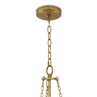 River Reed Gold Leaf Basin Chandelier