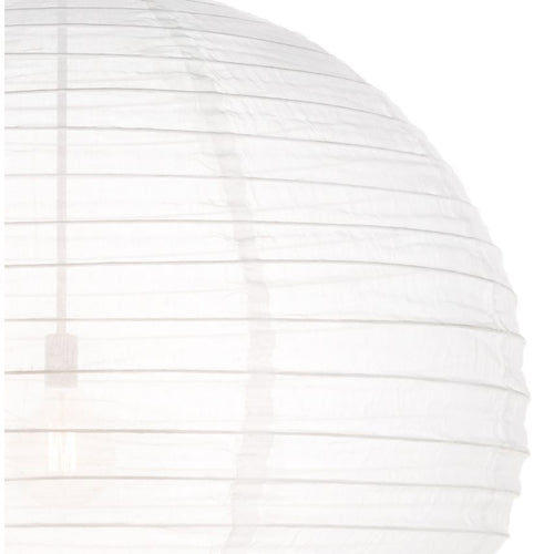 Ringo Large White Linen Round Pendant