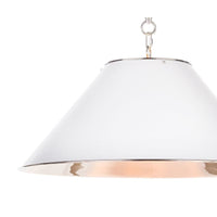 Reese Pendant White and Polished Nickel