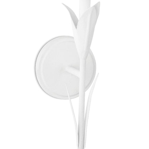 River Reed White Single Sconce