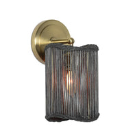 Nimes Black Rattan Sconce