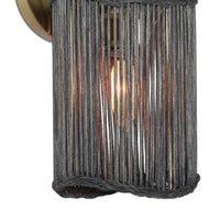 Nimes Black Rattan Sconce