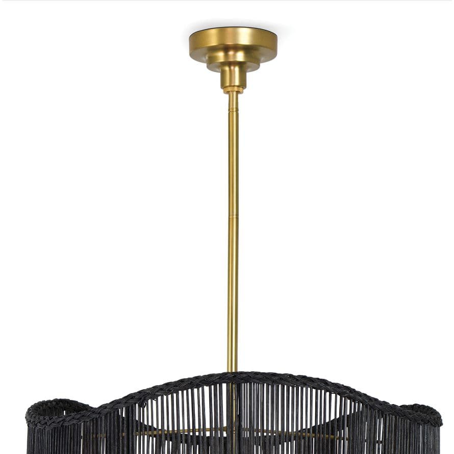 Nimes Black Rattan Drum Pendant