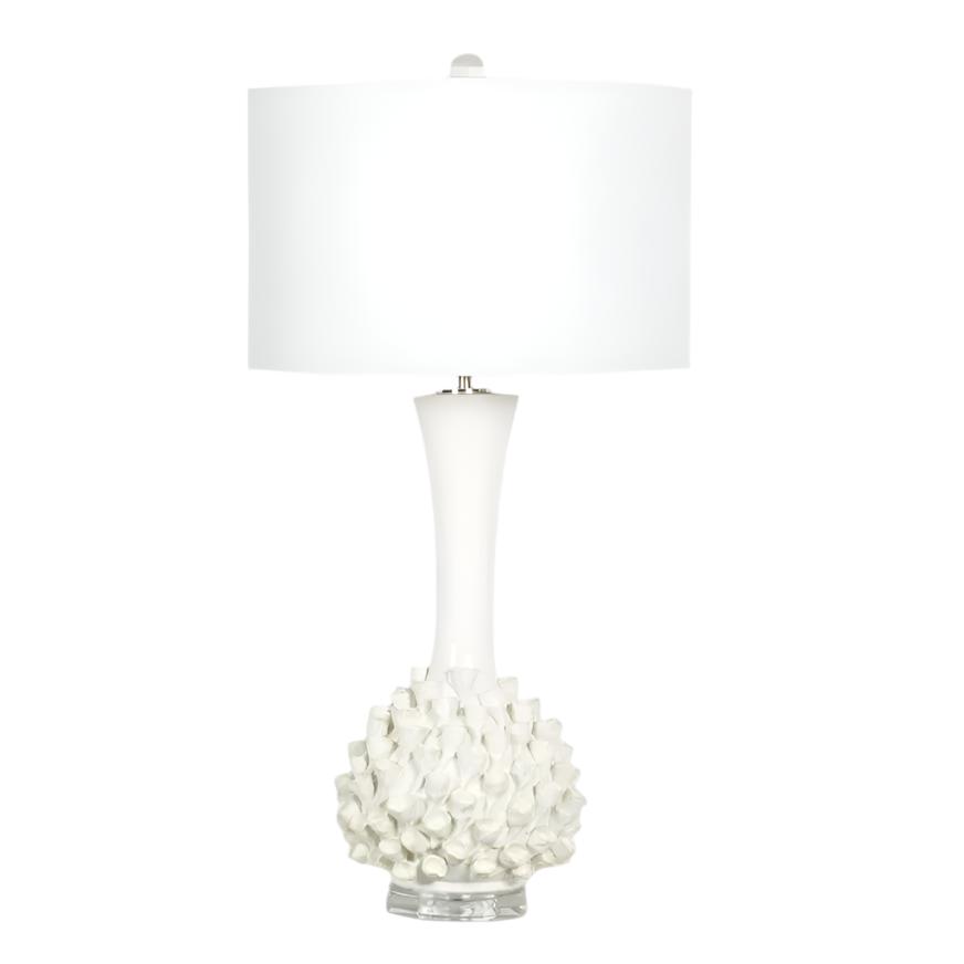 Lydia White Ceramic Table Lamp