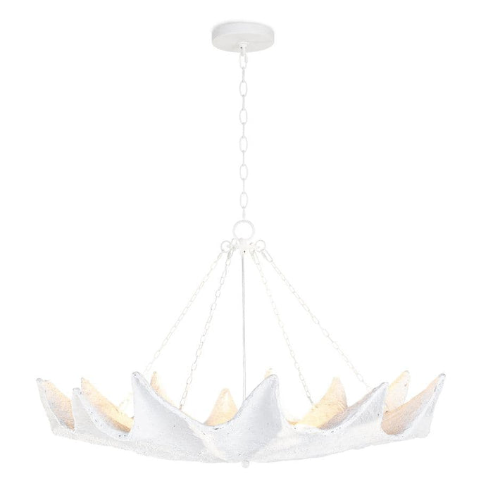 Coastal Living White Clam Chandelier