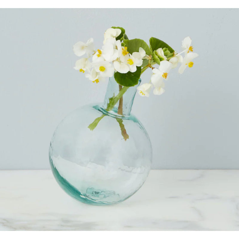 Clear Single Flower Round Vase
