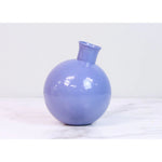 Periwinkle Blue Single Flower Round Vase