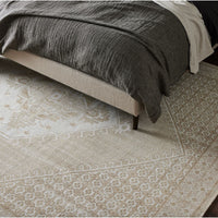 Deliah Cream Banded Rug 9' x 12'