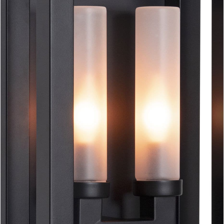 Coastal Living Montecito Black Double Arm Outdoor Sconce