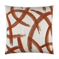 Enso Copper Abstract Throw Pillow