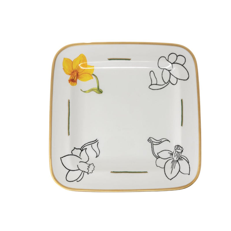 Maimie's Garden Daffodil Square Charger Plate