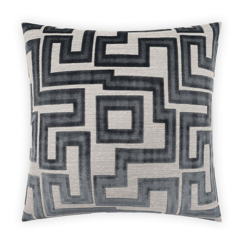 Modernist Steel Charcoal Gray Throw Pillow