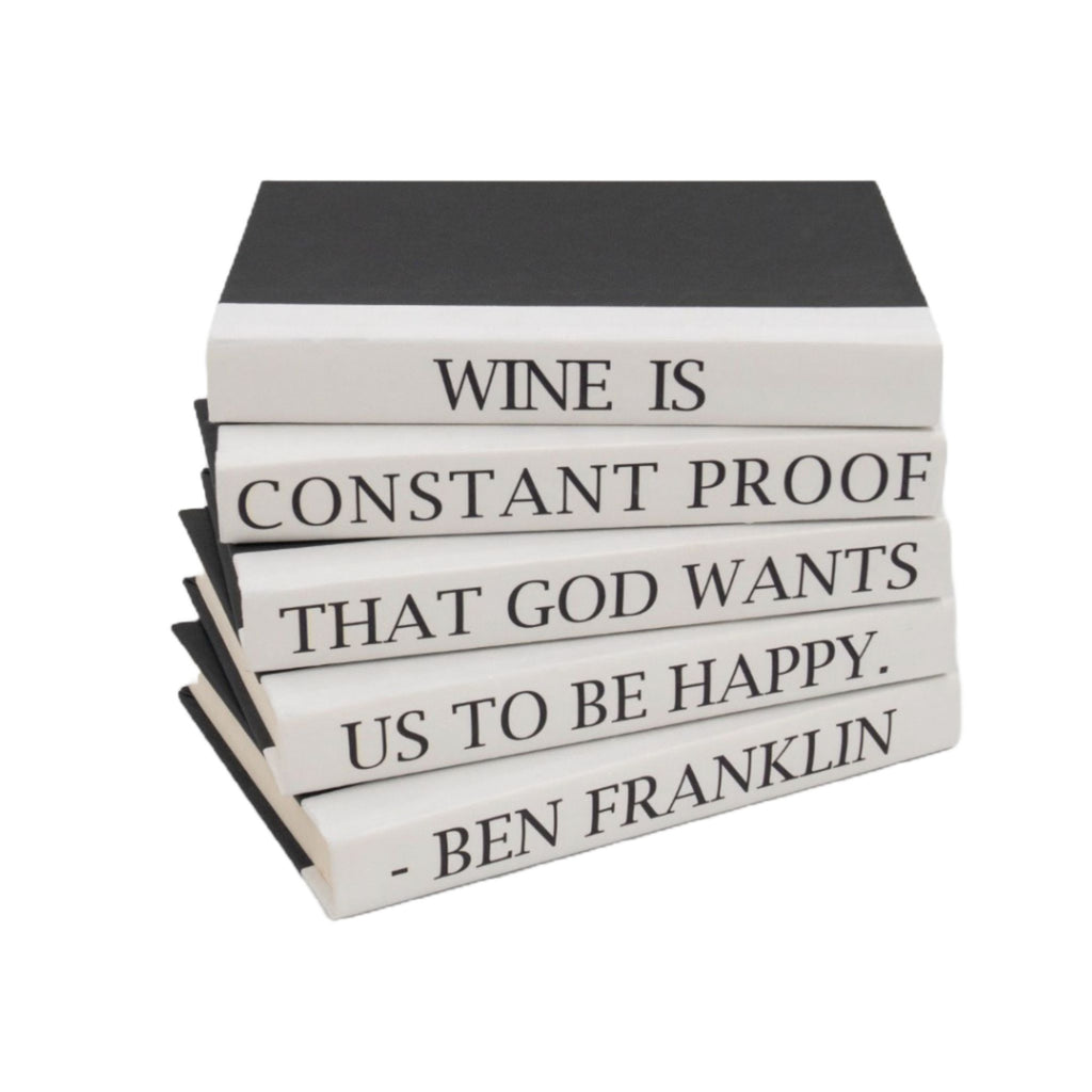 Ben Franklin Quote Designer Decorative Books